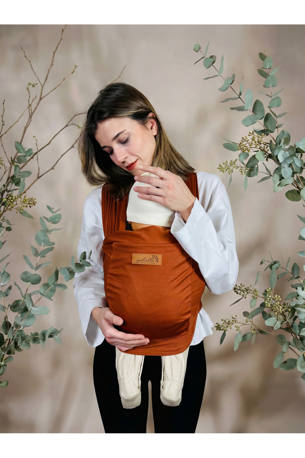 kubbe Yeni Nesil Ergonomik Bebek Taşıma Şalı - Ön Cepli Taşıma Torbalı Esnek Sling - İnce Ve Hafif fotoğrafı 4 (önizleme)