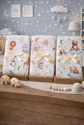 Pico Baby Çok Amaçlı 2 Katlı Müslin Örtü & Battaniye /3'lü Set / %100 Pamuk /...