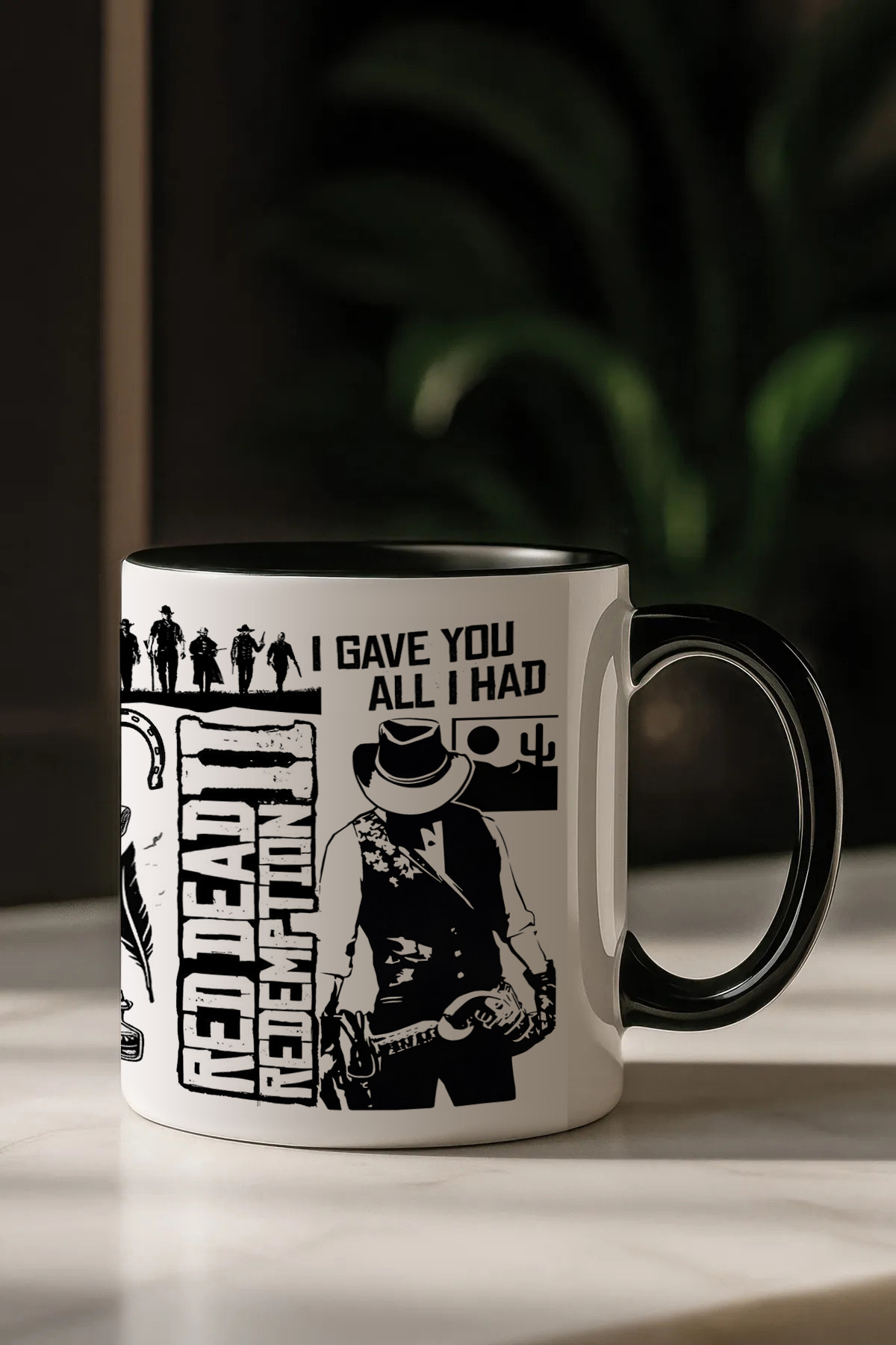Red Dead Redemption Themed Custom Design Porcelain Mug