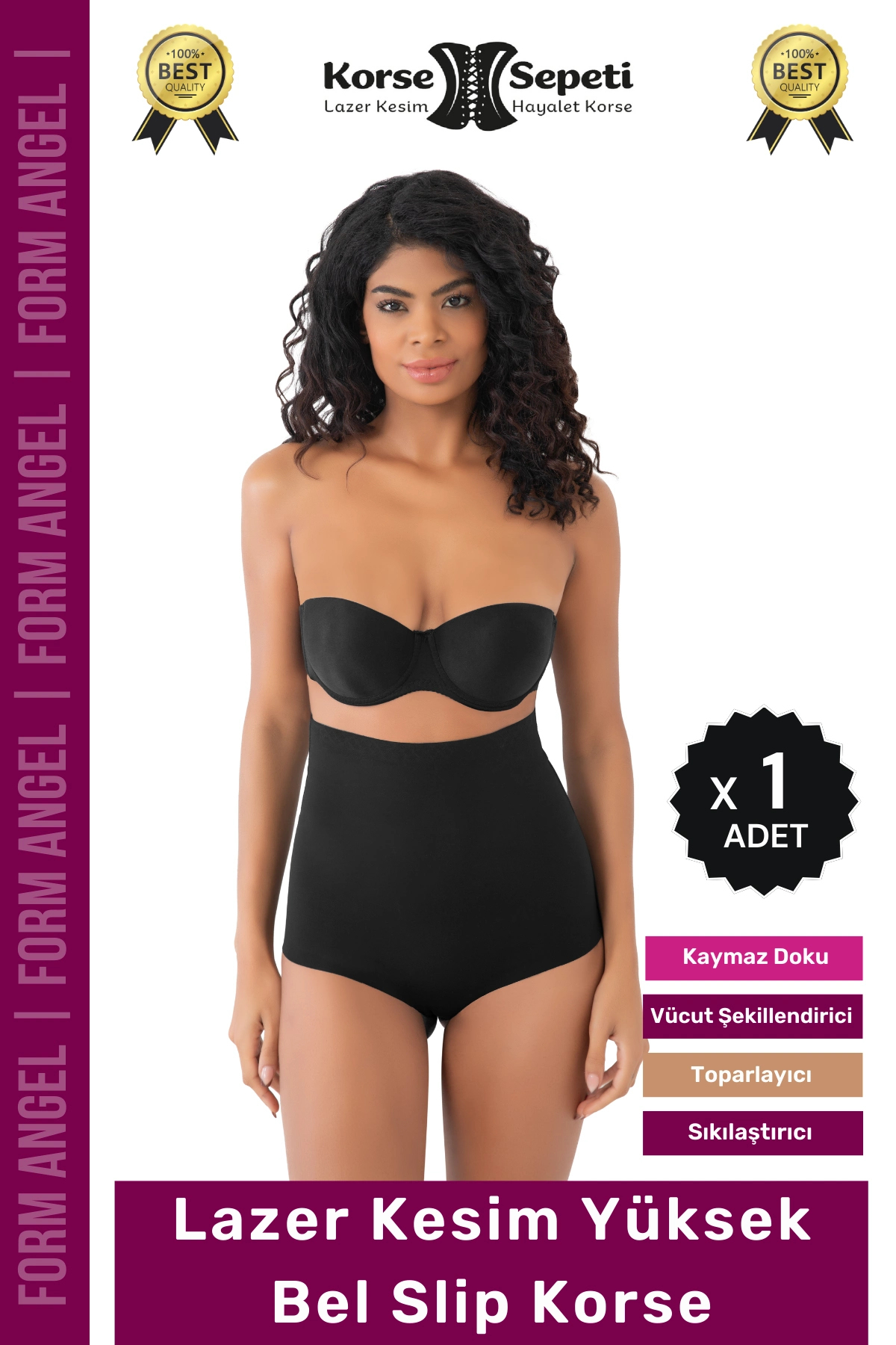 #Corset Collector Anti-Slip Size 2 Reducing Women's Laser Cut High Waist Slip Corset - 1 Piece