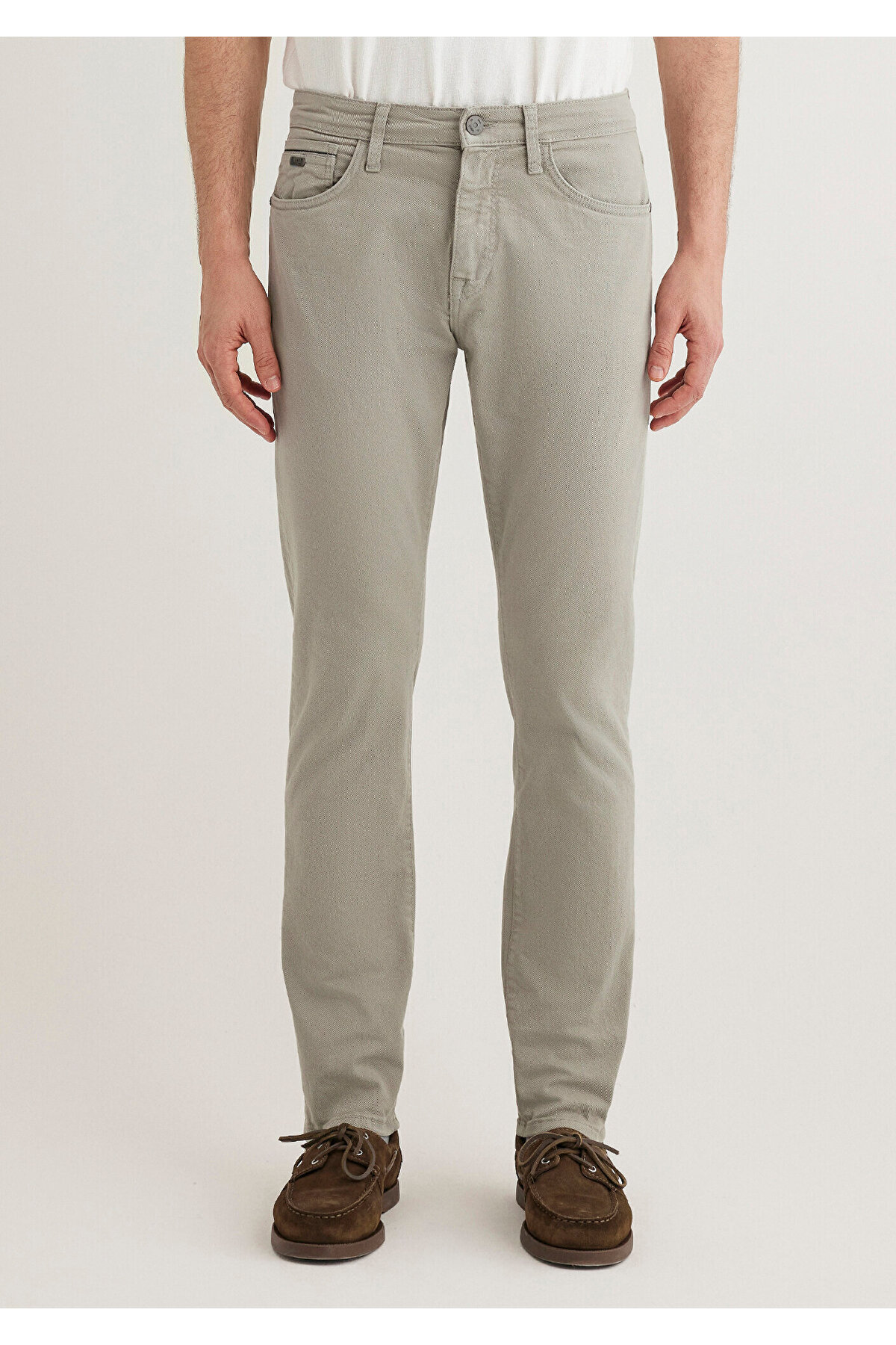 Jake Black Misty Grey Gabardine Trousers 0042286582 — خاکستری 00422-P_rollbacked — تصویر 3 از 8