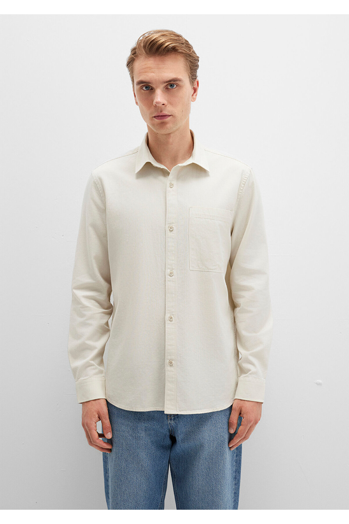 Mavi  Bej Cepli Gömlek Regular Fit / Normal Kesim 0211658-70134 - Görsel 3