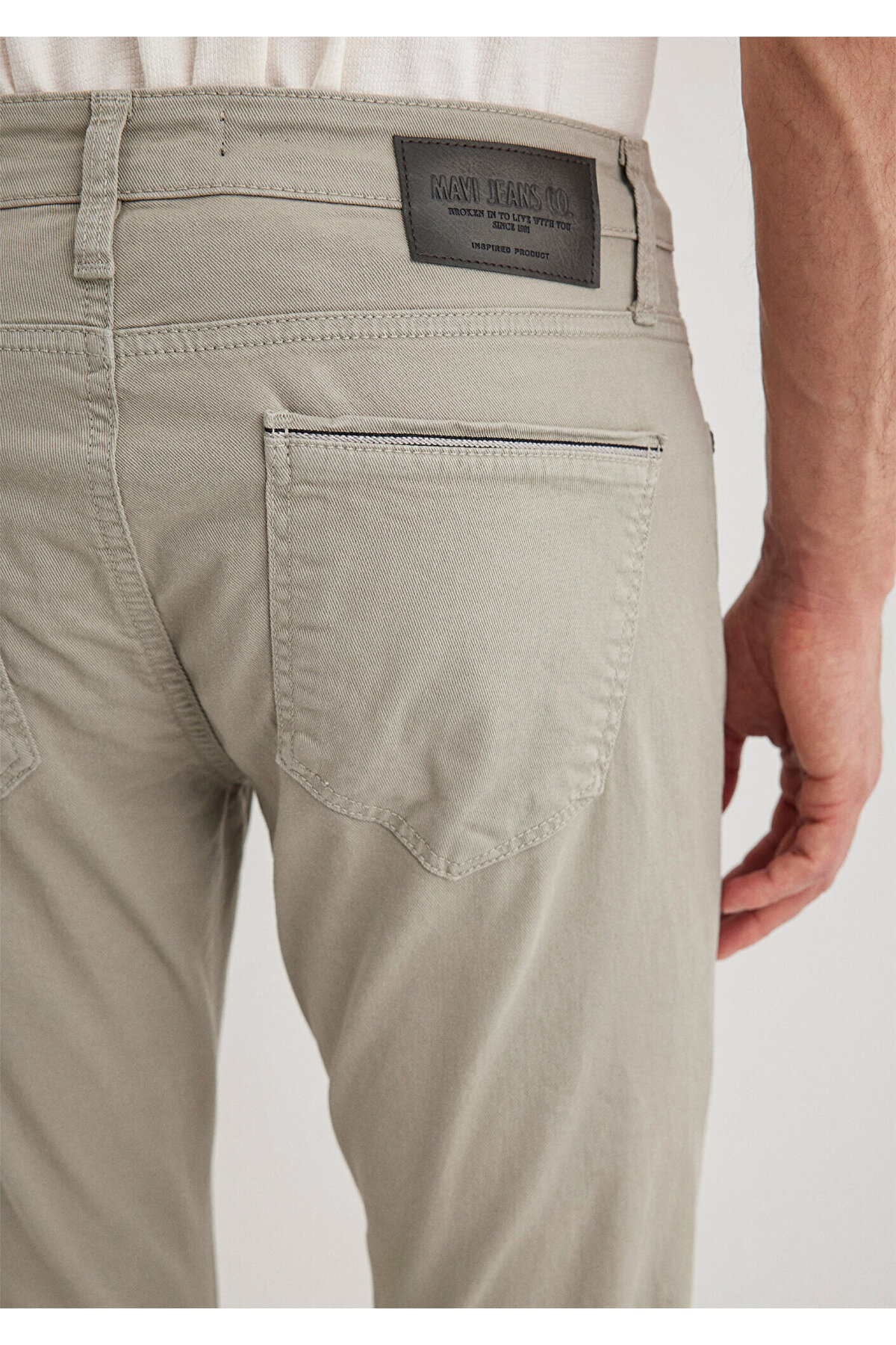 Jake Black Misty Grey Gabardine Trousers 0042286582 — خاکستری 00422-P_rollbacked — تصویر 7 از 8
