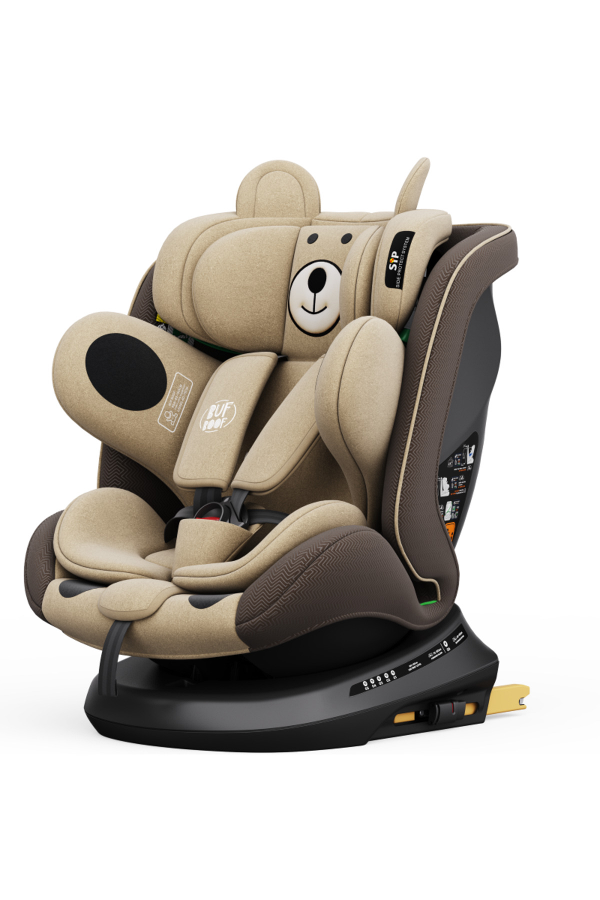 BUF BOOF Столче за кола TWT Plus iSize UrsCoffee isofix 360 въртящо се положе...