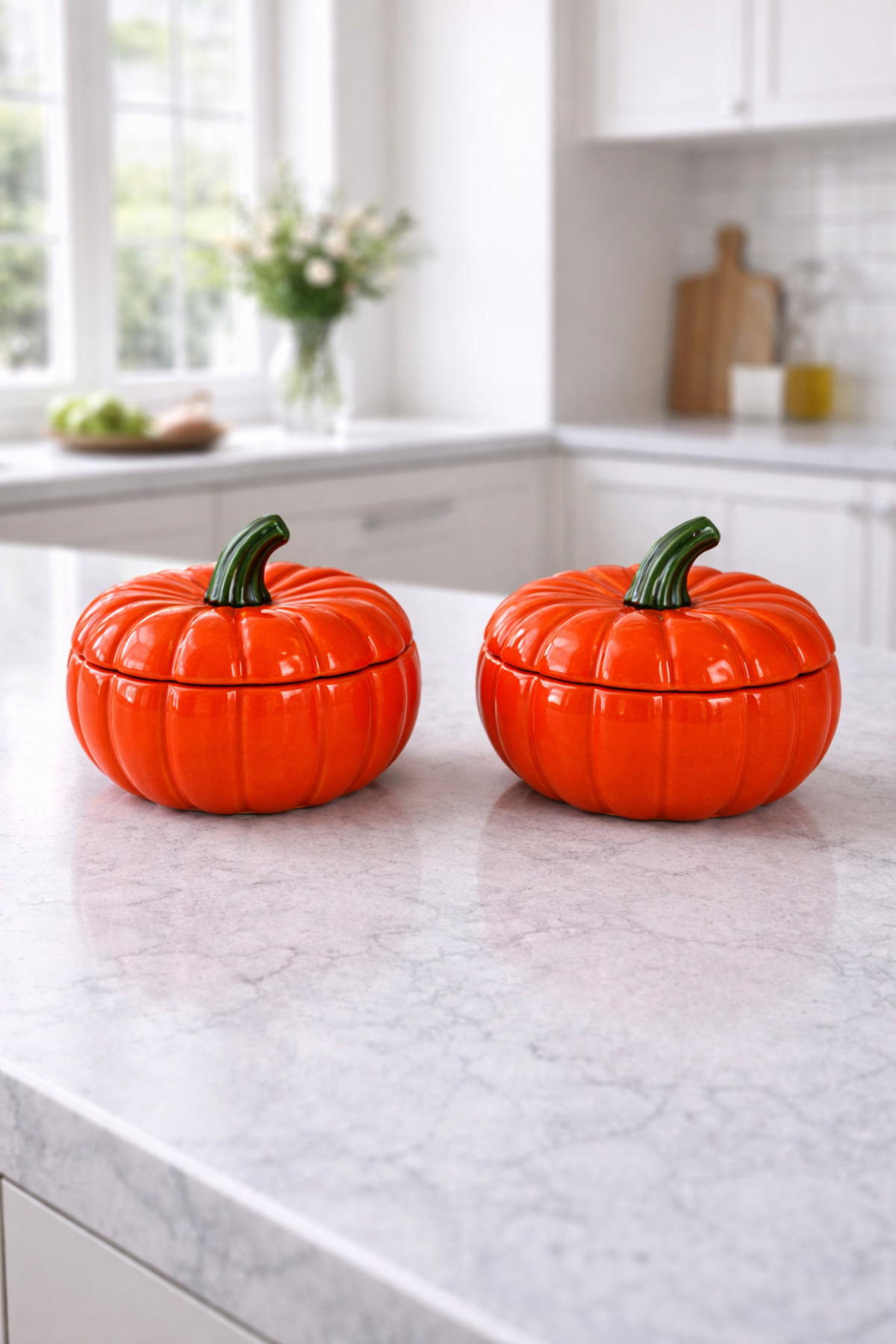 pumpkin bowl, 2 soups for presentation, decorative bowl 13 cm