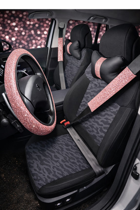 dizaynpark Pullu Prenseslere Özel Direksiyon Kılıfı Taşlı Boyun Yastığı Ve Em...