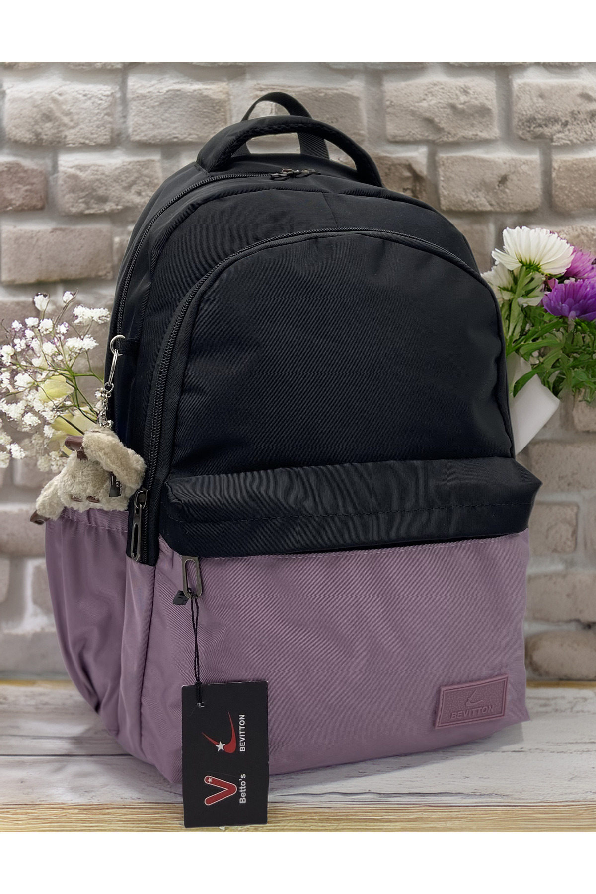 Bevitton Water Resistant Custom Betto's Fabric Unixes Black-Plum