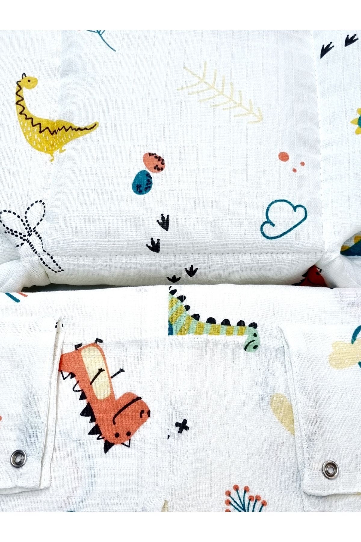 Yada Baby Müslin Tek Kat Puset Örtüsü Seti-sertifikalı Organik Pamuklu Kumaş | fotoğrafı 4 (önizleme)