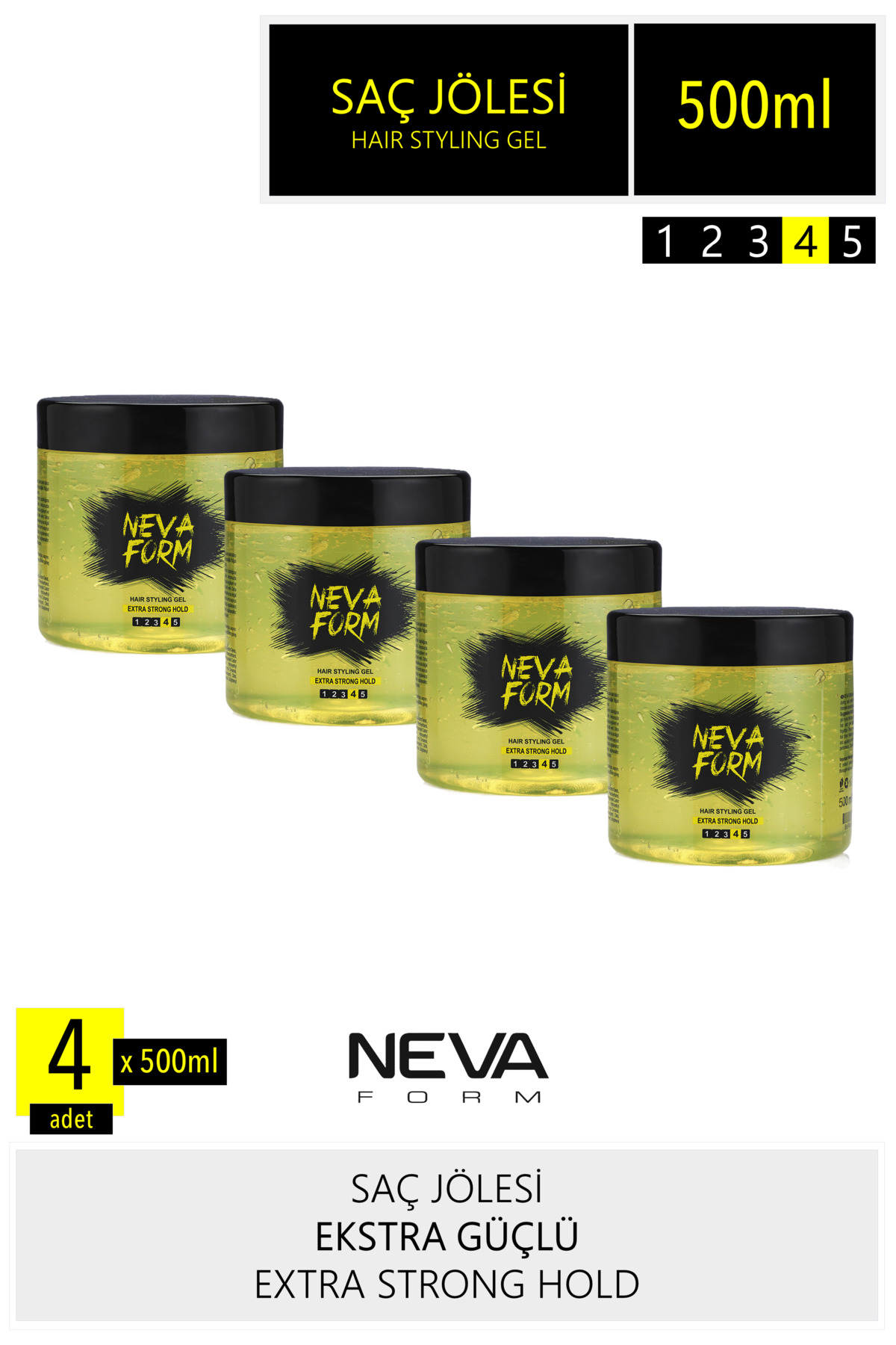 Neva Nevaform Saç Jölesi Ekstra Sert 500 ml (4 ADET) — EKSTRA SERT