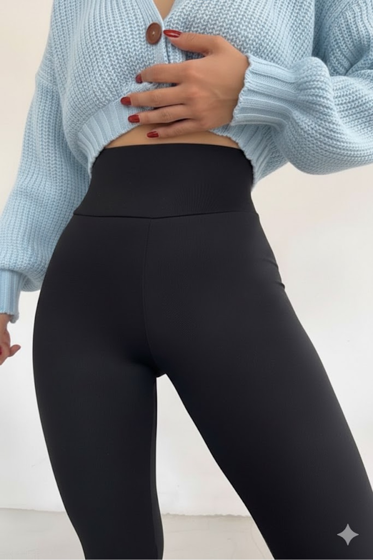 CRNSSWİMWEAR Colanți negri pentru femei talie înaltă efect modelator Colanți ...