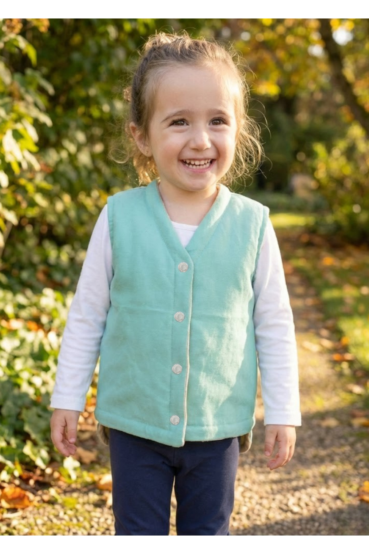 Joyous Mom Kids Müslin Bebek Yelek Organik Müslin Çocuk Yelek Yenidoğan Yelek Kışlık Bebek ve Çocuk Yelek fotoğrafı 3 (önizleme)