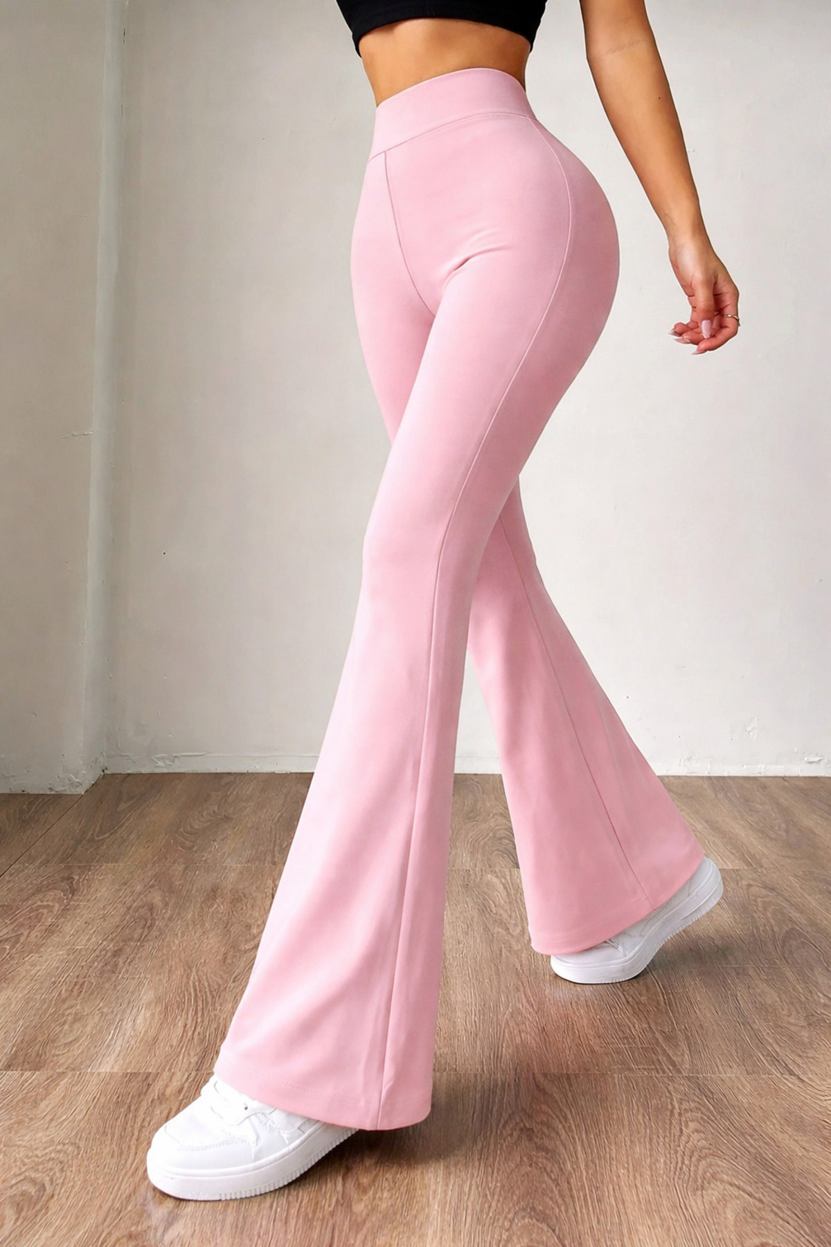 MAROVOAY  İspanyol paça Yüksek bel likralı tayt - Görsel 2