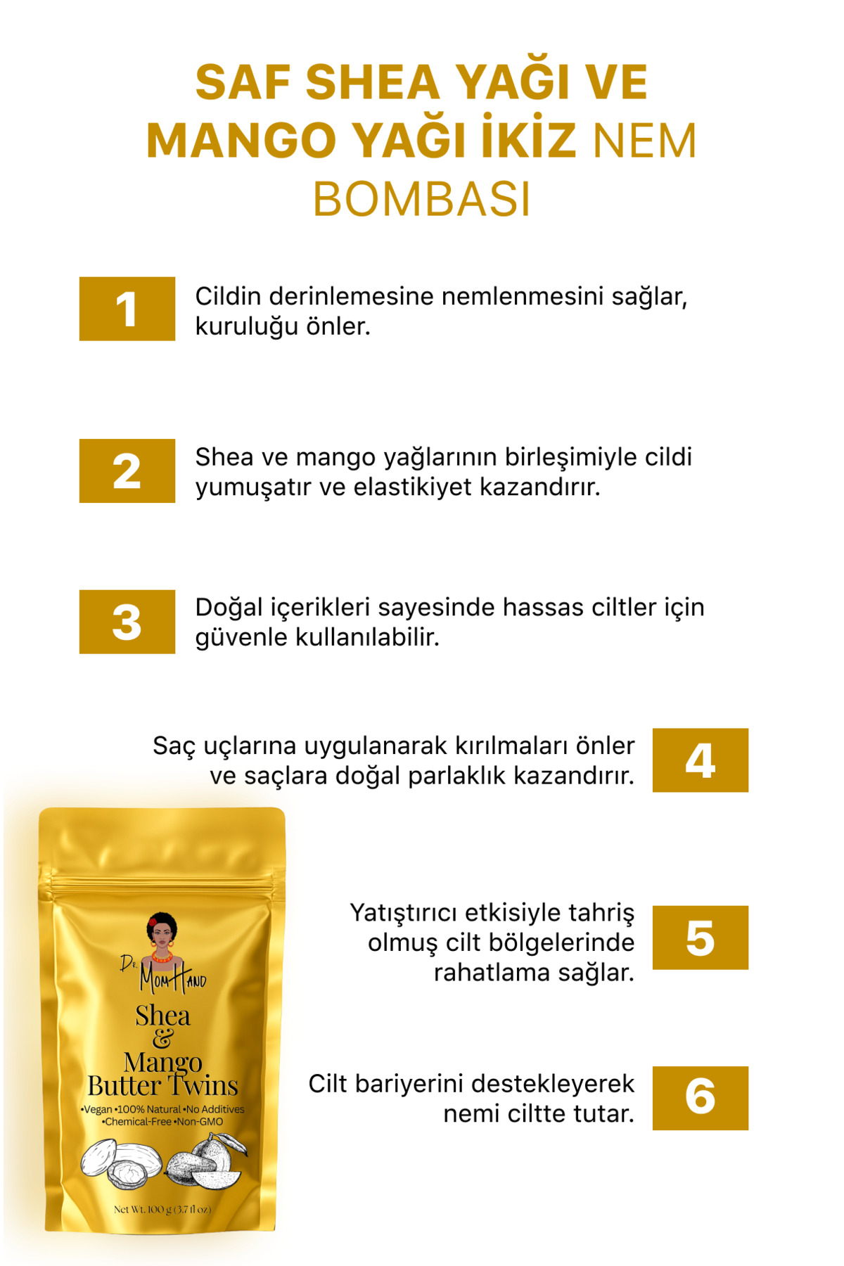 Pure Shea Butter & Mango Butter Twins Nem Bombası 100Gr — Shea&Mango100gr — تصویر 2 از 8