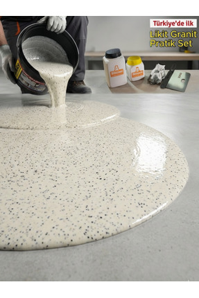 BARS Likit Granit Kaydırmaz Zemin Kaplama | Granit Görünümlü Parlak Derzsiz İ...
