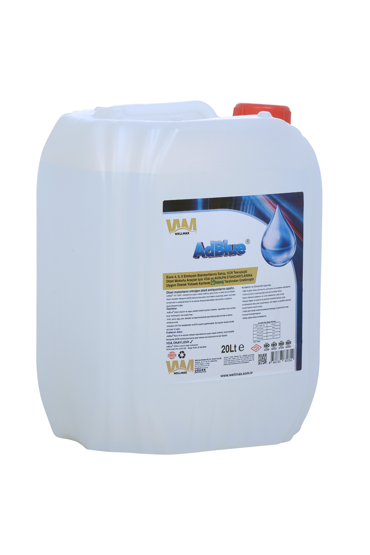 blueblue様リクエスト Wellmax Adblue® by İGSAŞ 20 Lt SCR Sıvısı – ISO 22241 Belgeli
