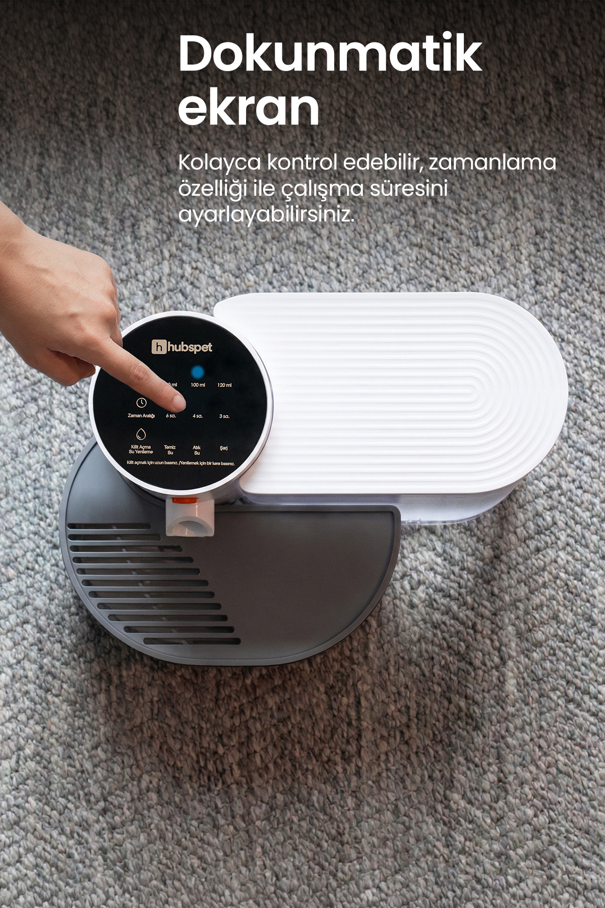 Xenon Smart Akıllı Kedi Besleme Set Wi-Fi Kedi Mama Kabı Çelik Kase, 3L Kablosuz Otomatik Su Pınarı Şarjlı fotoğrafı 6 (önizleme)