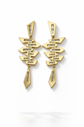 AUBRA Küpe Zirkon Taşlı Sallantılı – 14K Gold Kaplama