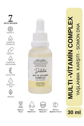 DUDELNA Yaşlanma Karşıtı Multi-Vitamin Yüz & Cilt Serumu – Vitamin C, E, B3, ...