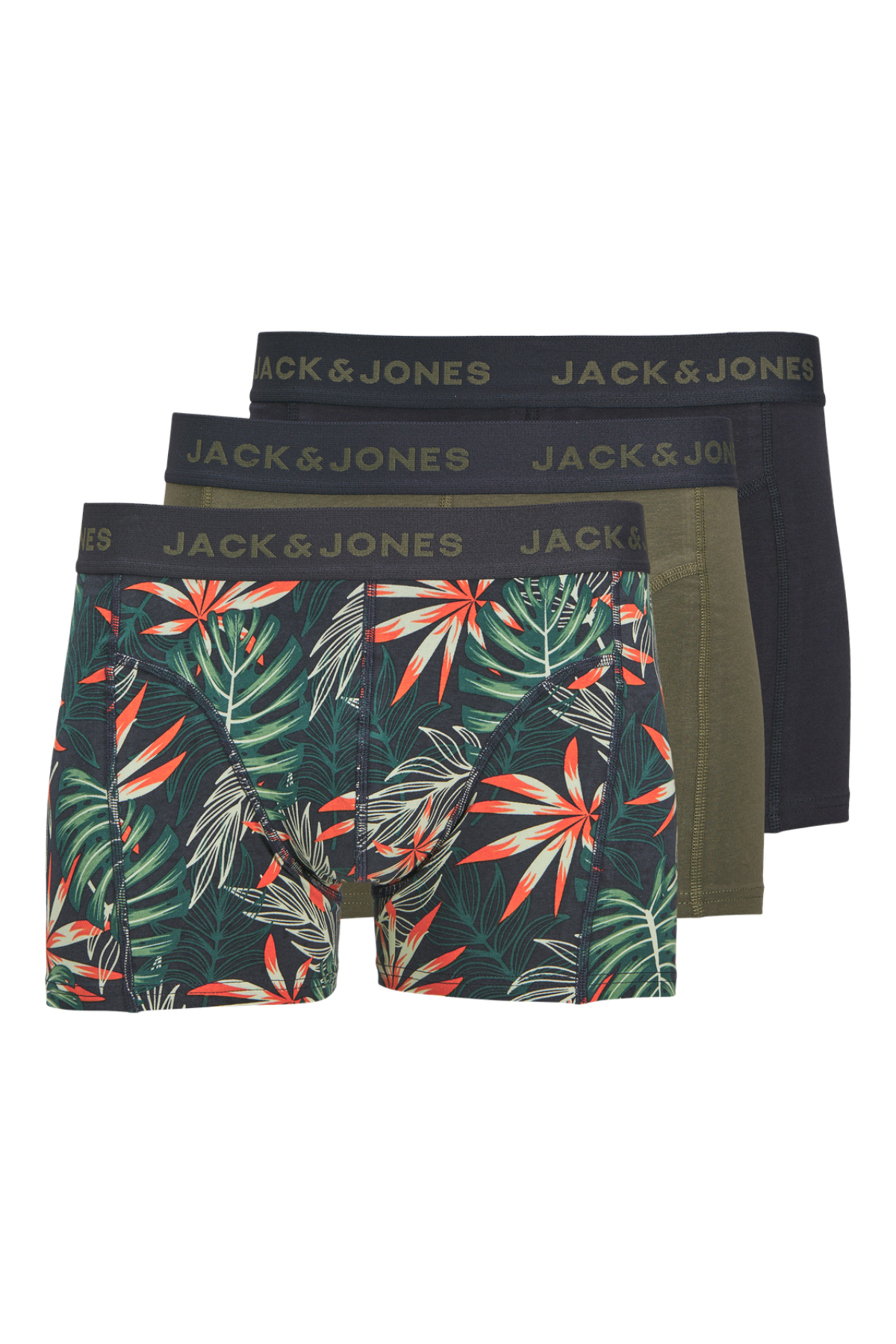 جک اند جونز شلوارک بوکس مردانه جک اند جونز مدل 12267052 JACLOUI TRUNKS بسته 3 عددی
