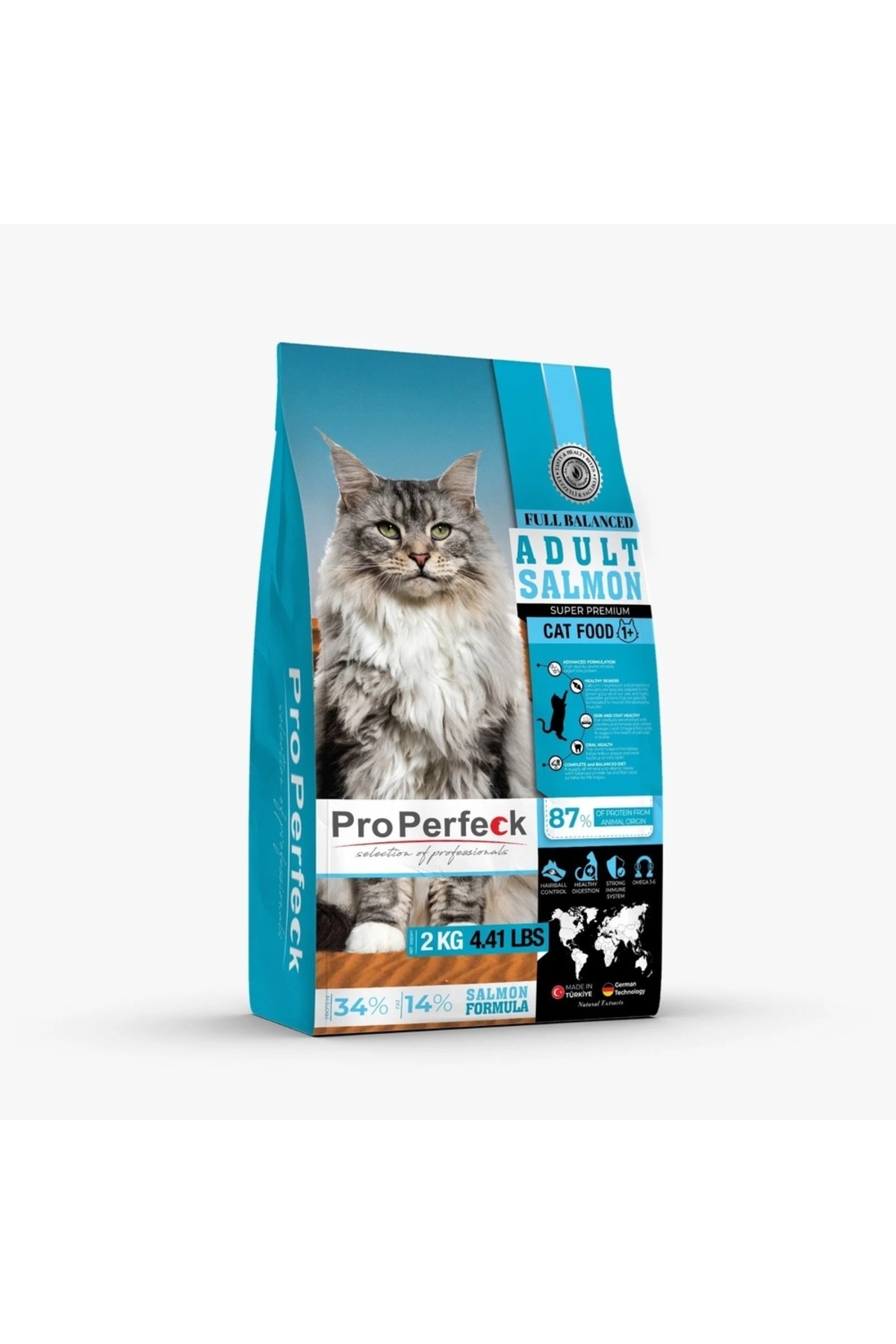 pro perfeck SÜPER PREMİUM YETİŞKİN SOMONLU PORTAKALLI KEDİ MAMASI 2 KG