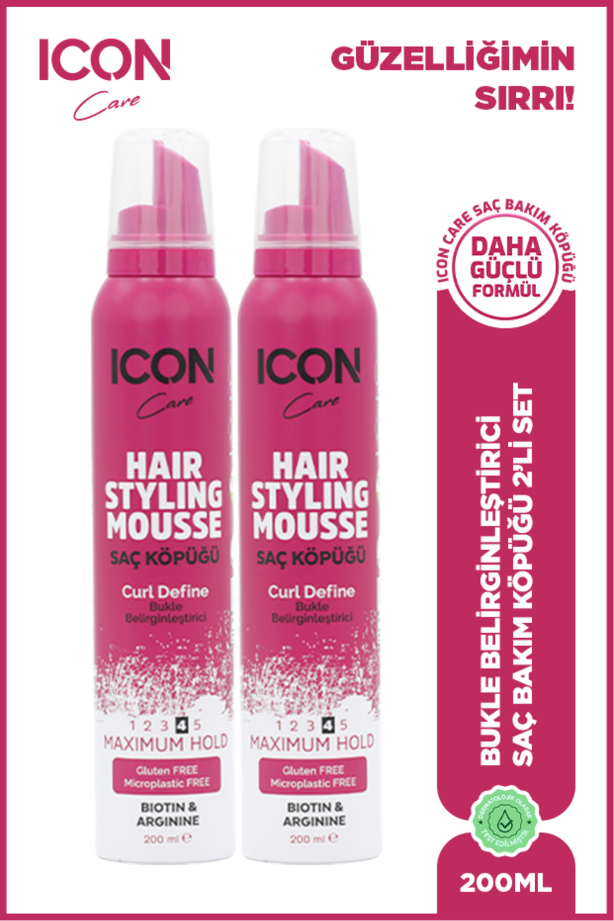 ICON Care SAÇ ŞEKİLLENDİRİCİ KÖPÜK CURL DEFINE 2'Lİ SET — 8682678302307-2x