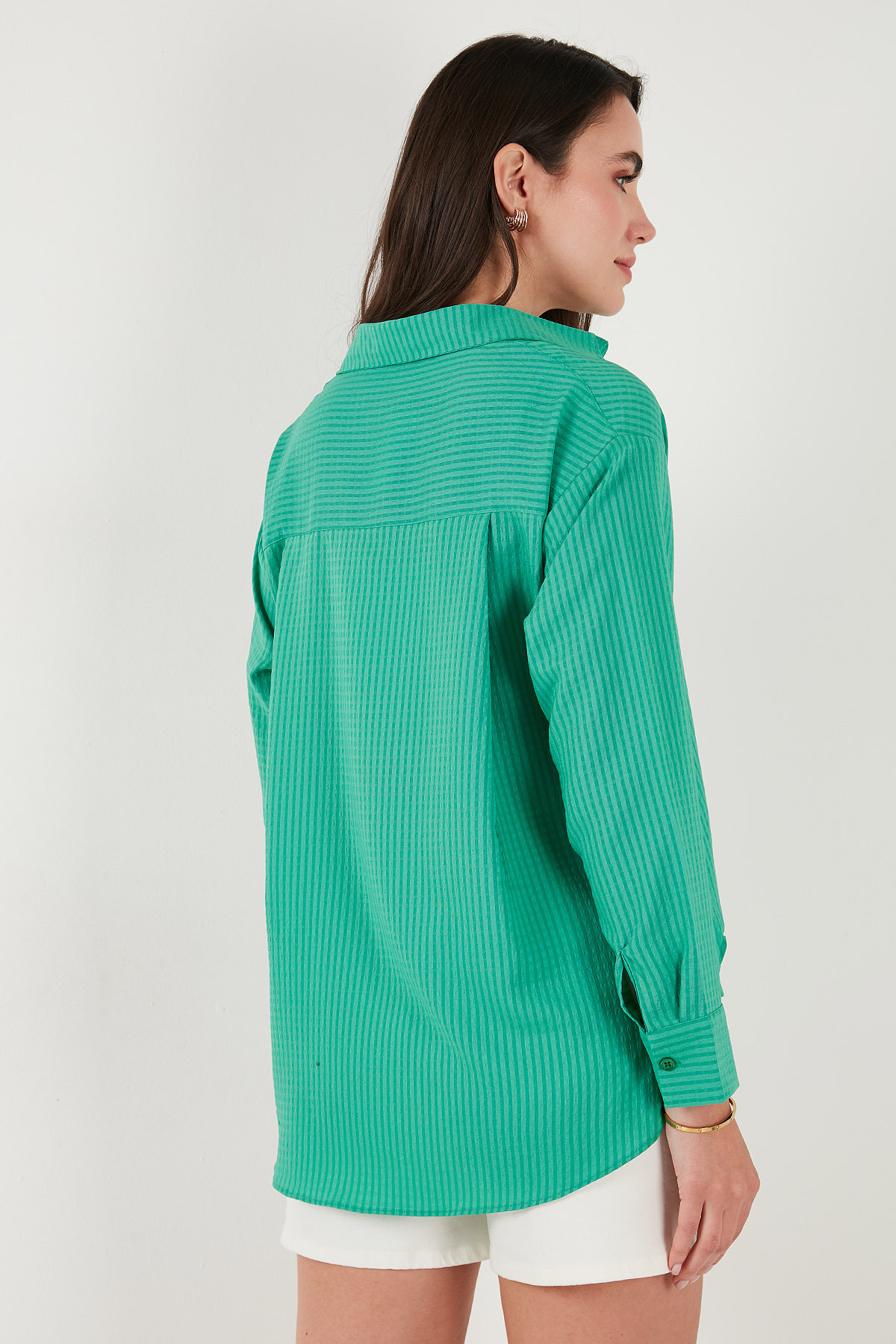 Lela  Regular Fit Güpürlü Cep Detaylı Uzun Kollu Gömlek GÖMLEK 6773215 - Görsel 7