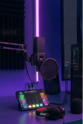 Midex Arcade Pack-2 MEDLEY Ses Kartı ve GM-PRO Mikrofon Gaming Canlı Yayın St...