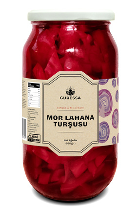 GURESSA Mor Lahana Turşusu 1000 ml (Atıştırmalık & Sofralık)