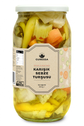 GURESSA Karışık Turşu 1000 ml (Atıştırmalık & Sofralık)