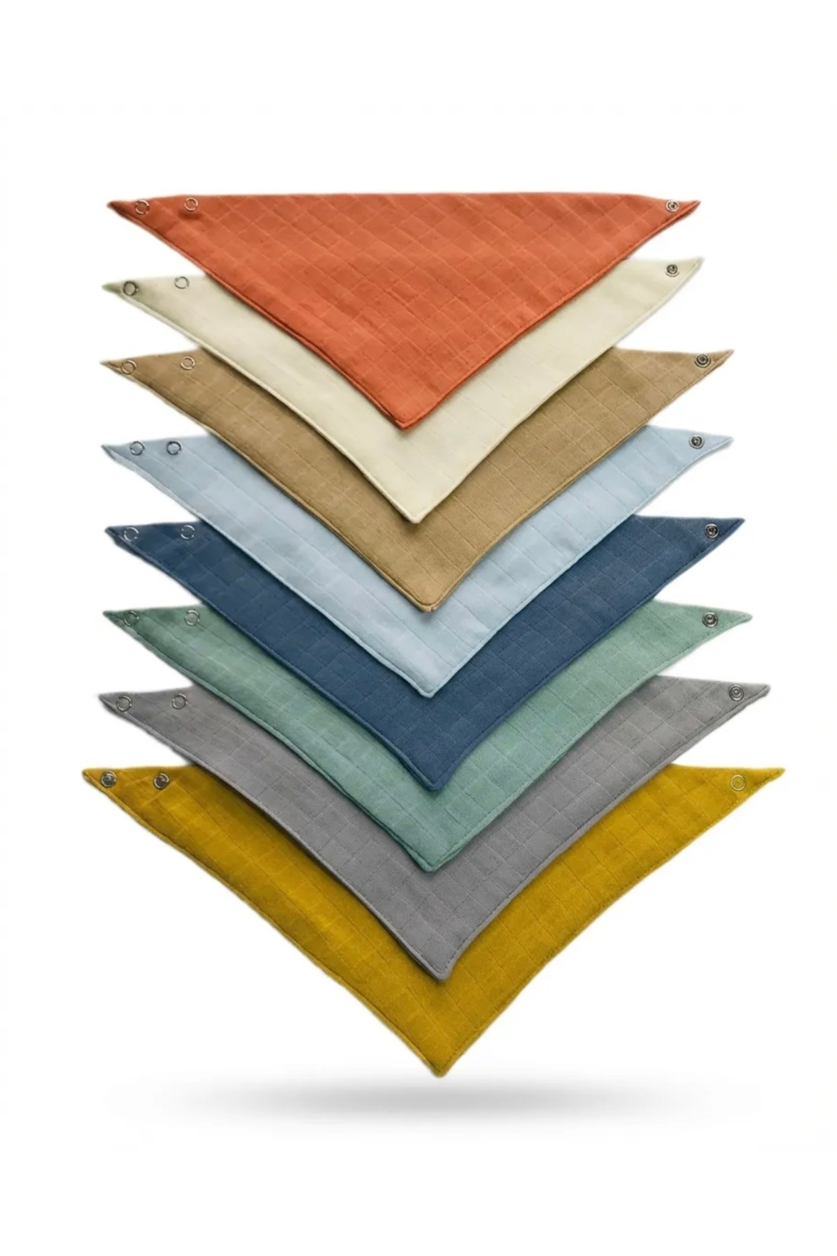 Hubb 8 adet Soft renkler Bebek salya önlük müslin pamuk kumaş 40 cm fotoğrafı 2 (önizleme)