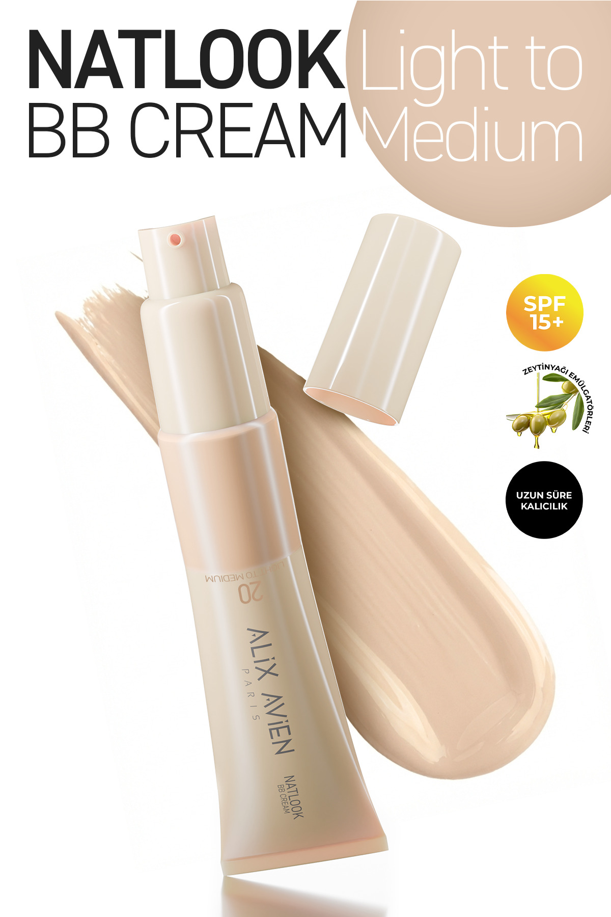 Alix Avien Doğal Parlaklık Sağlayan SPF15 Faktör Nemlendiren BB Krem - Natlook BB Cream 20 Light To Medium - Fiyatı, Yorumları