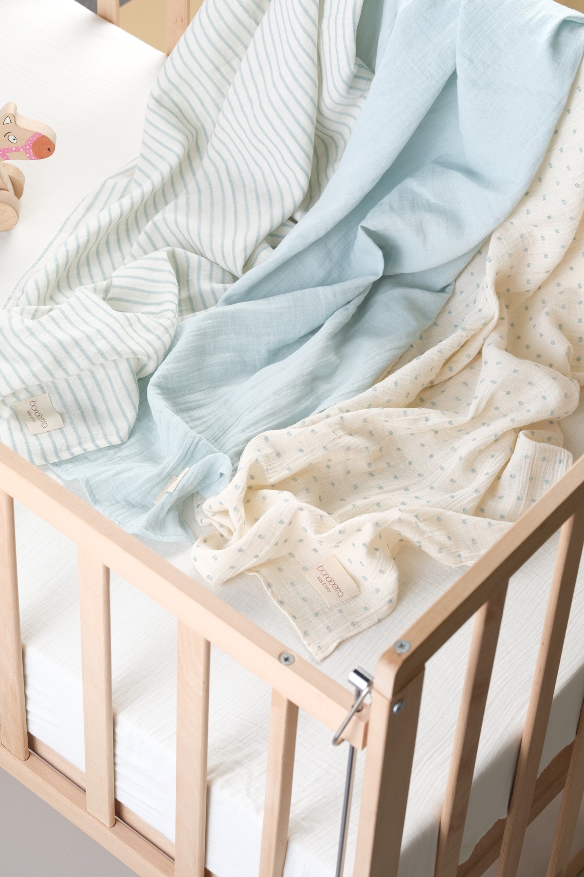 Bondberro Özel Kutulu 3 Adet 2 Katlı Müslin Örtü & Battaniye %100 Pamuklu Xl Boy 100 X 85 Cm ( Mint ) fotoğrafı 5 (önizleme)