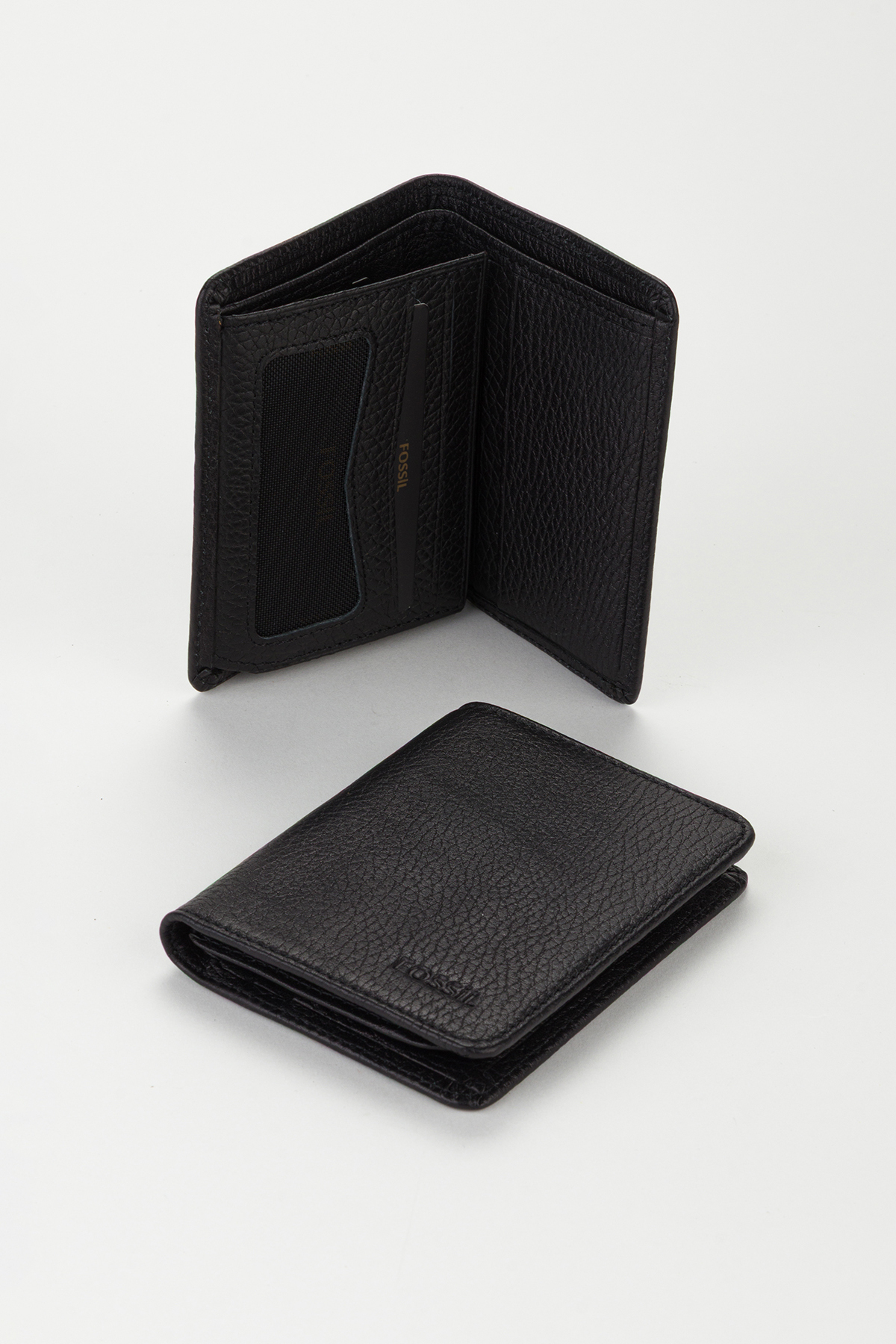 Fossil  Kutulu Hakiki Deri Dikey Ekstra Kartlıklı Mini Erkek El Portföyü Cüzdan