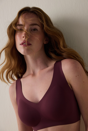 Penti Bordo Invisible Up Dikişsiz Balensiz Push Up Sütyen