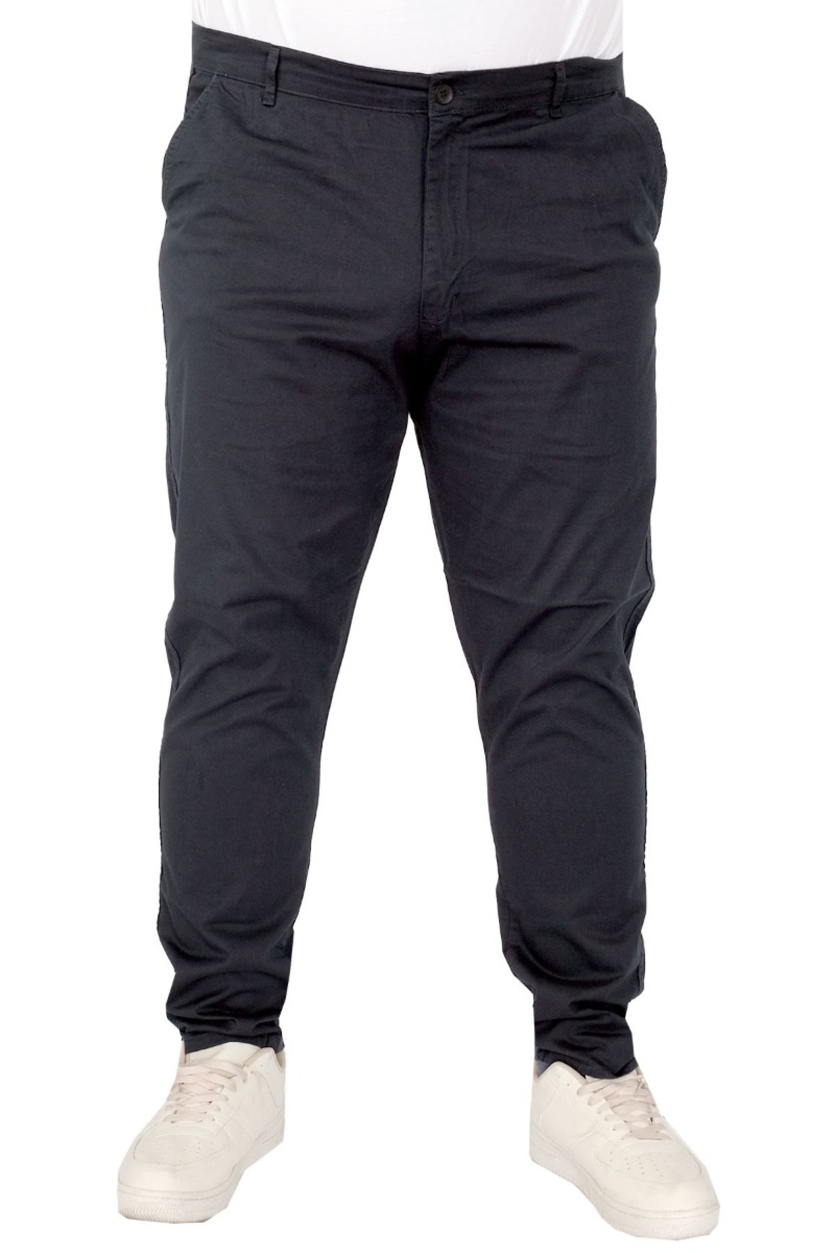 ModeXL Mode XL Büyük Beden Erkek Pantolon Keten Milano 20850 Lacivert görsel 4