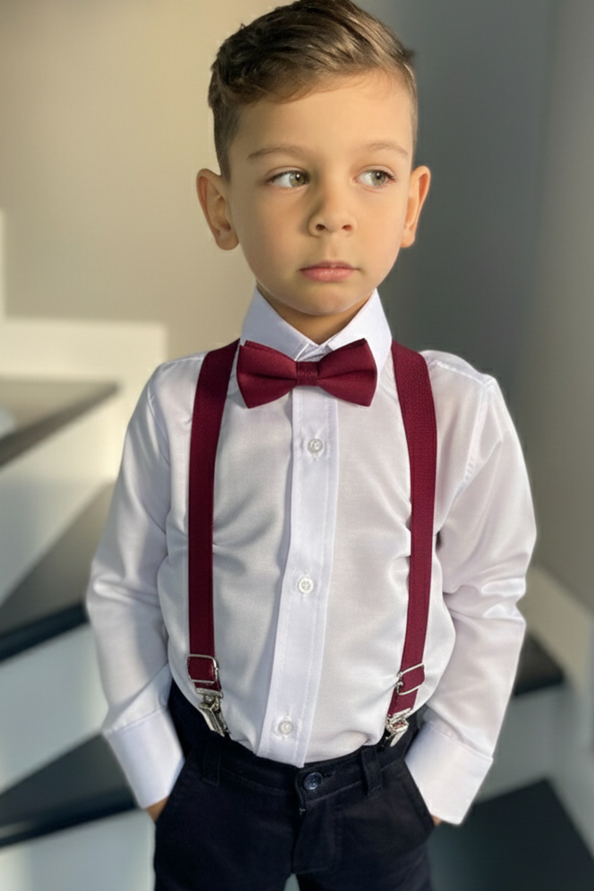 BOY'S SUSPENDERS and BOW TIE 1-12 YEARS OLD COMPATIBLE