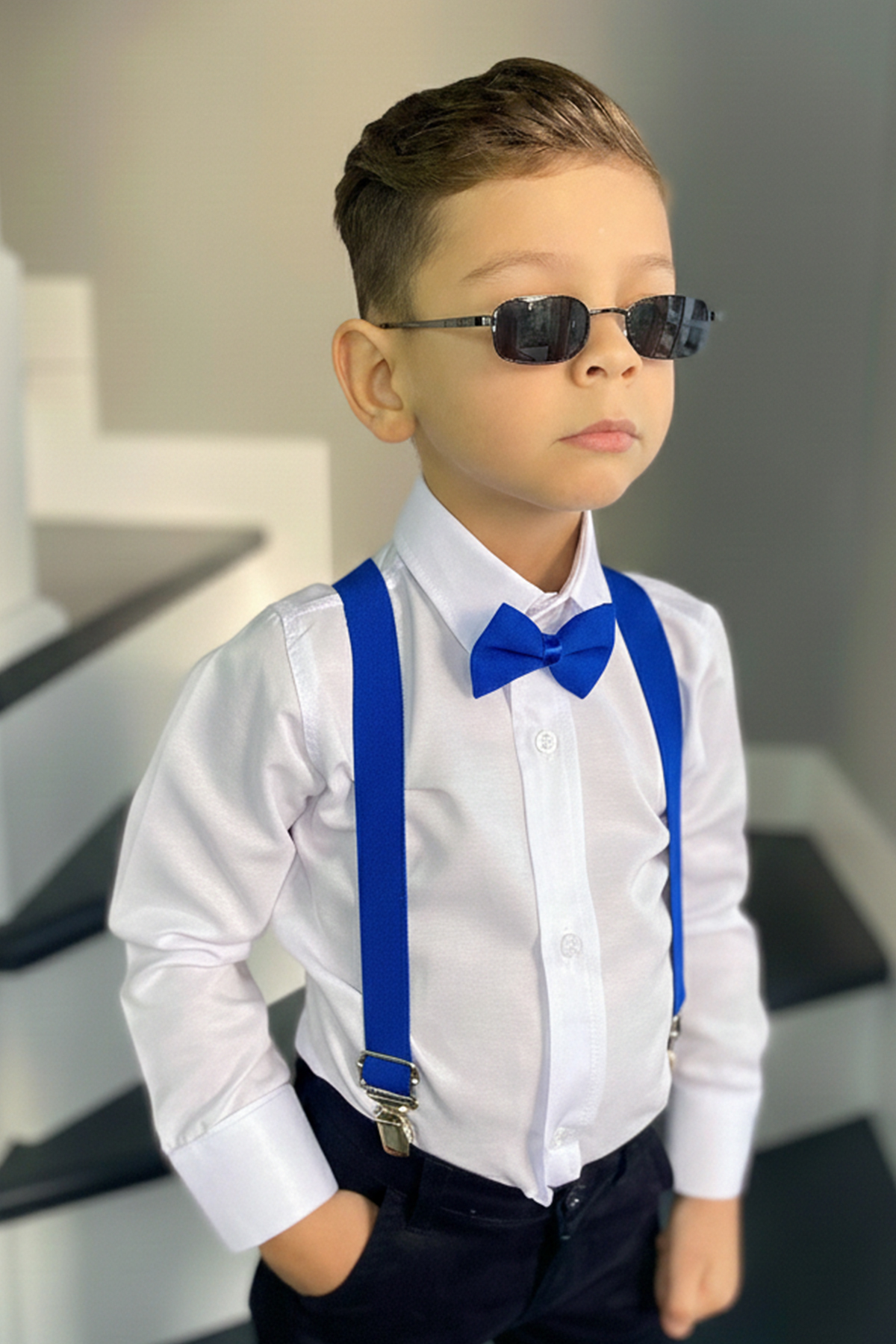 BOY'S SUSPENDERS and BOW TIE 1-12 YEARS OLD COMPATIBLE
