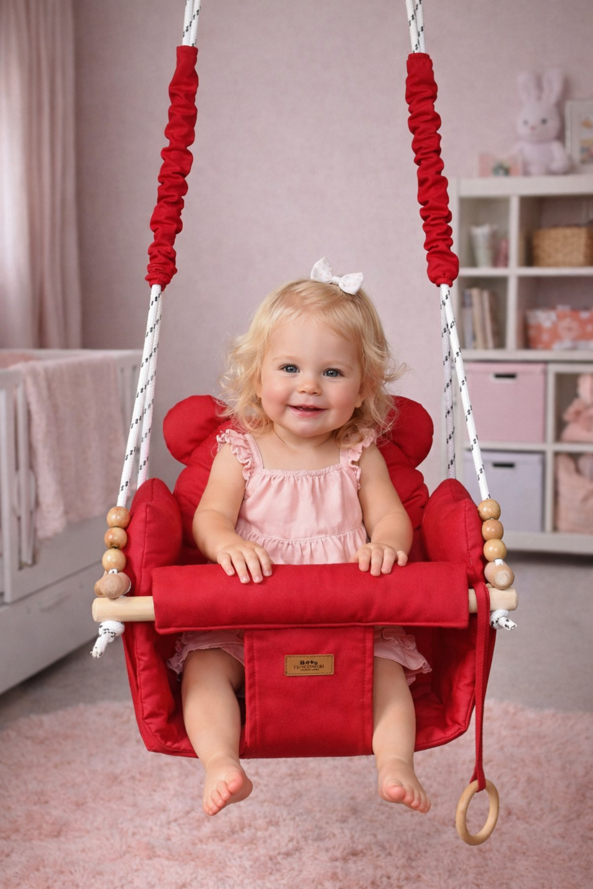 ConconBebe Concon Bebe Çocuk Pufy Emniyet Kemerli Salıncak Çocuk Salıncak fotoğrafı 2 (önizleme)