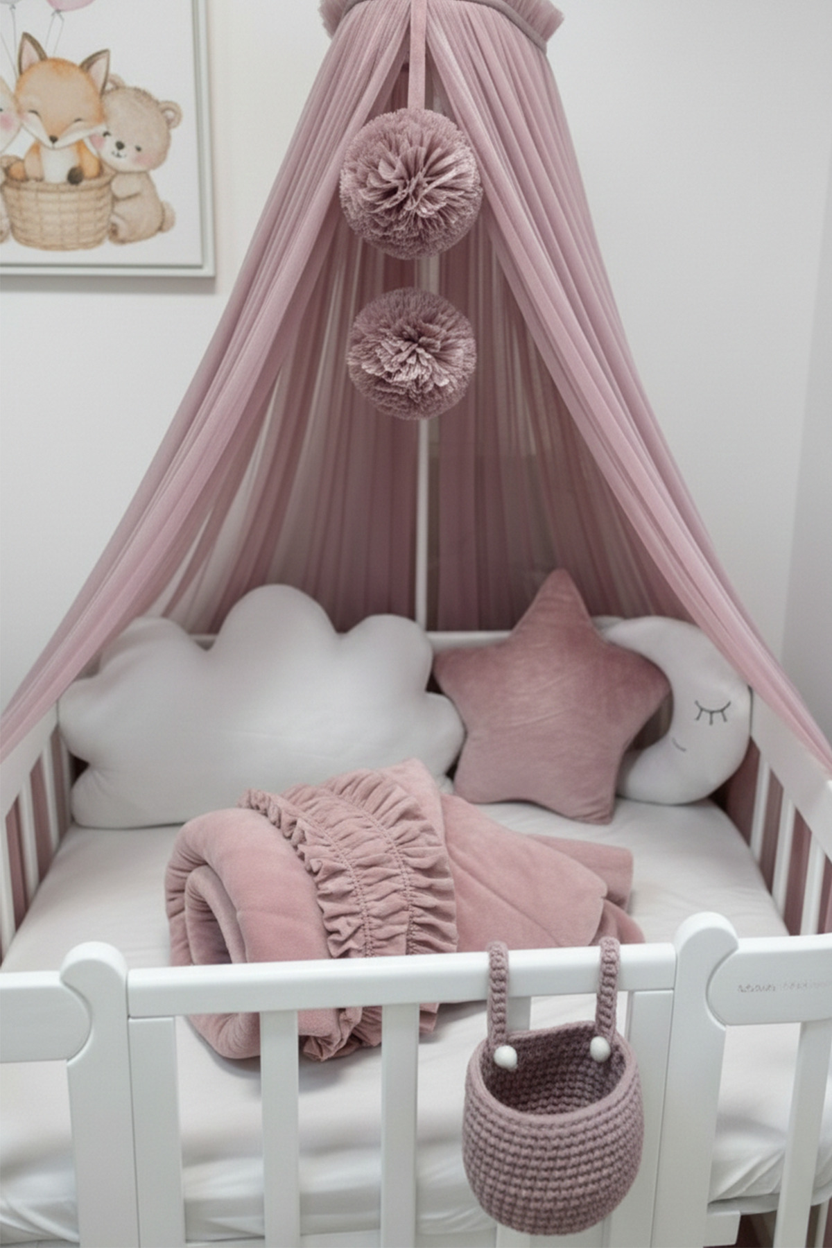 Kiddy Happy Leylak Beşik Cibinliği Ve Cibinlik Aparatı fotoğrafı 4 (önizleme)