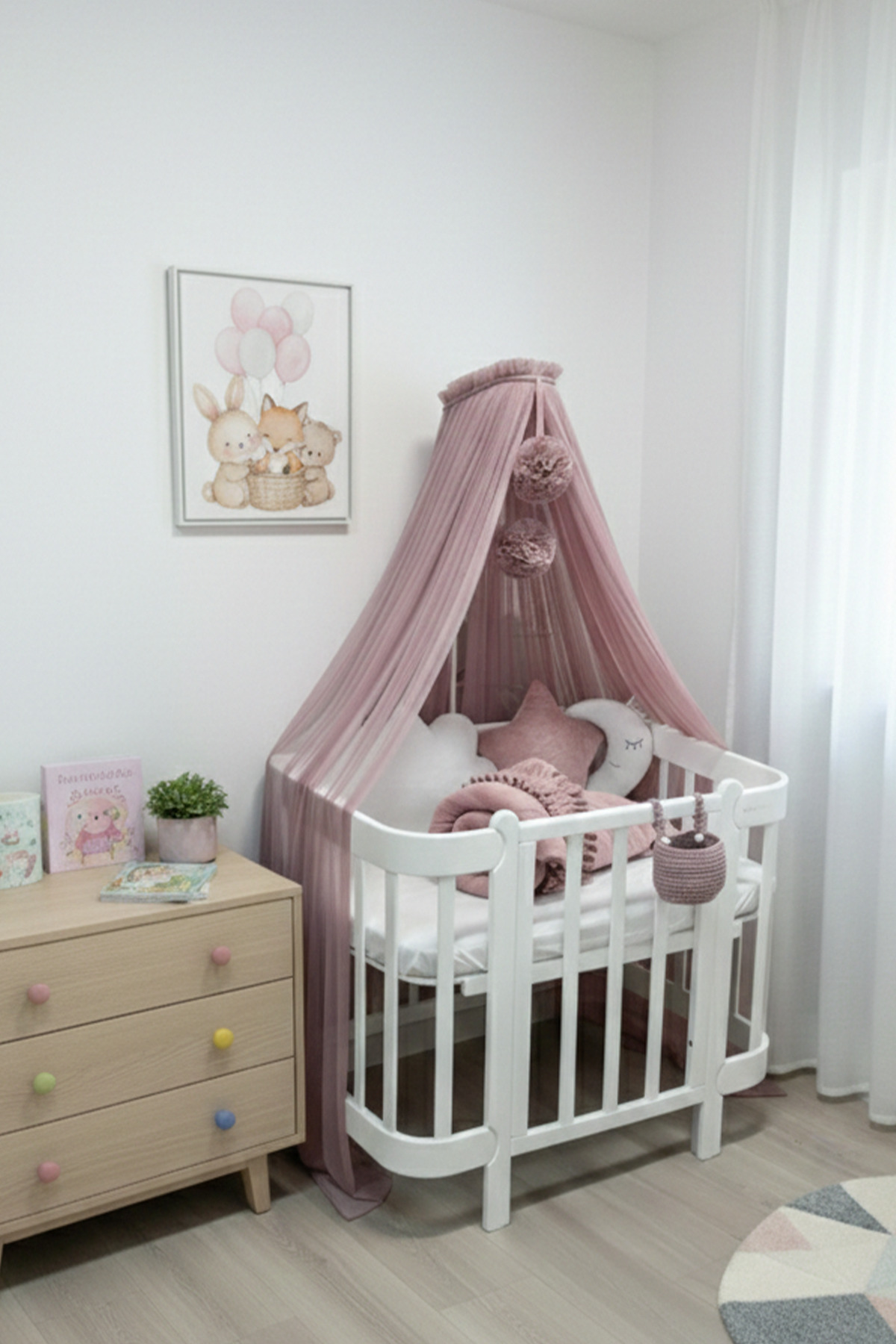 Kiddy Happy Leylak Beşik Cibinliği Ve Cibinlik Aparatı fotoğrafı 5 (önizleme)