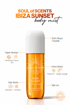Soul of Scents Ibiza Sunset Gourmand & Powdery Body Mist