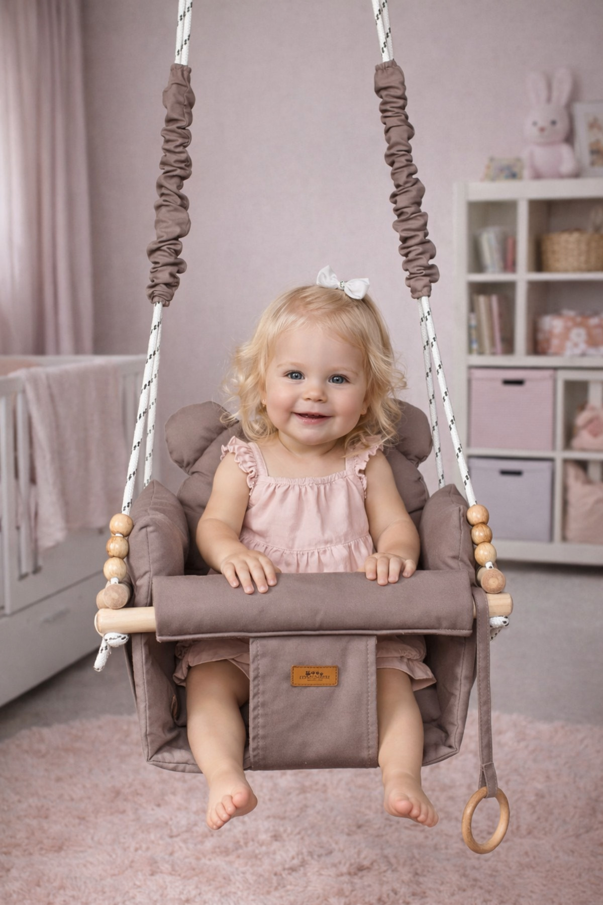 ConconBebe Concon Bebe Çocuk Pufy Emniyet Kemerli Salıncak Çocuk Salıncak fotoğrafı 2 (önizleme)