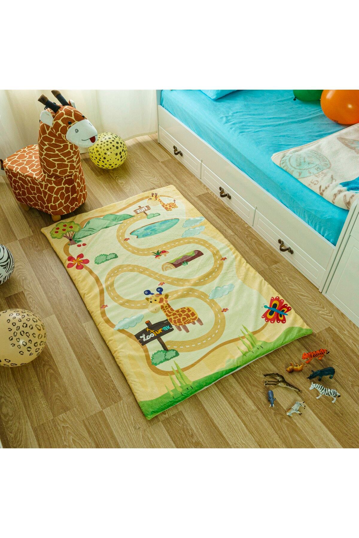 zooturak Çocuk Oyun Matı Bebek Minderi Zürafa 100x150 fotoğrafı 2 (önizleme)