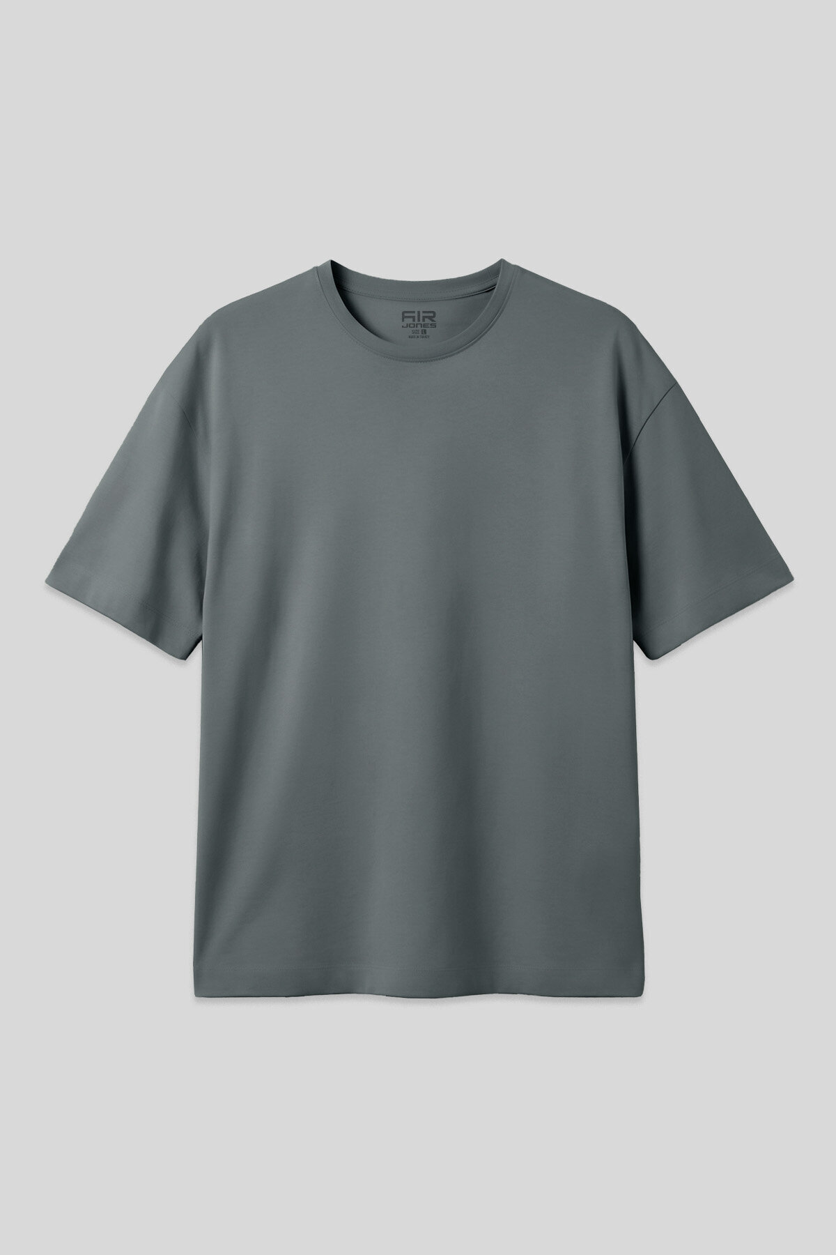 Khaki Cotton Thick Soft Textured Oversize Fit Basic Men's T-Shirt- 88377
