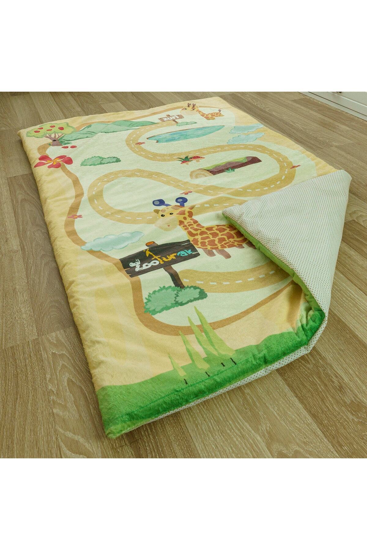 zooturak Çocuk Oyun Matı Bebek Minderi Zürafa 100x150 fotoğrafı 4 (önizleme)