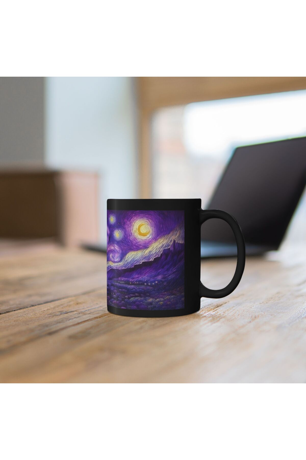 FALAVİ  Mor Yıldızlı Gece Kupa Vincent Van Gogh The Starry Night - Görsel 2