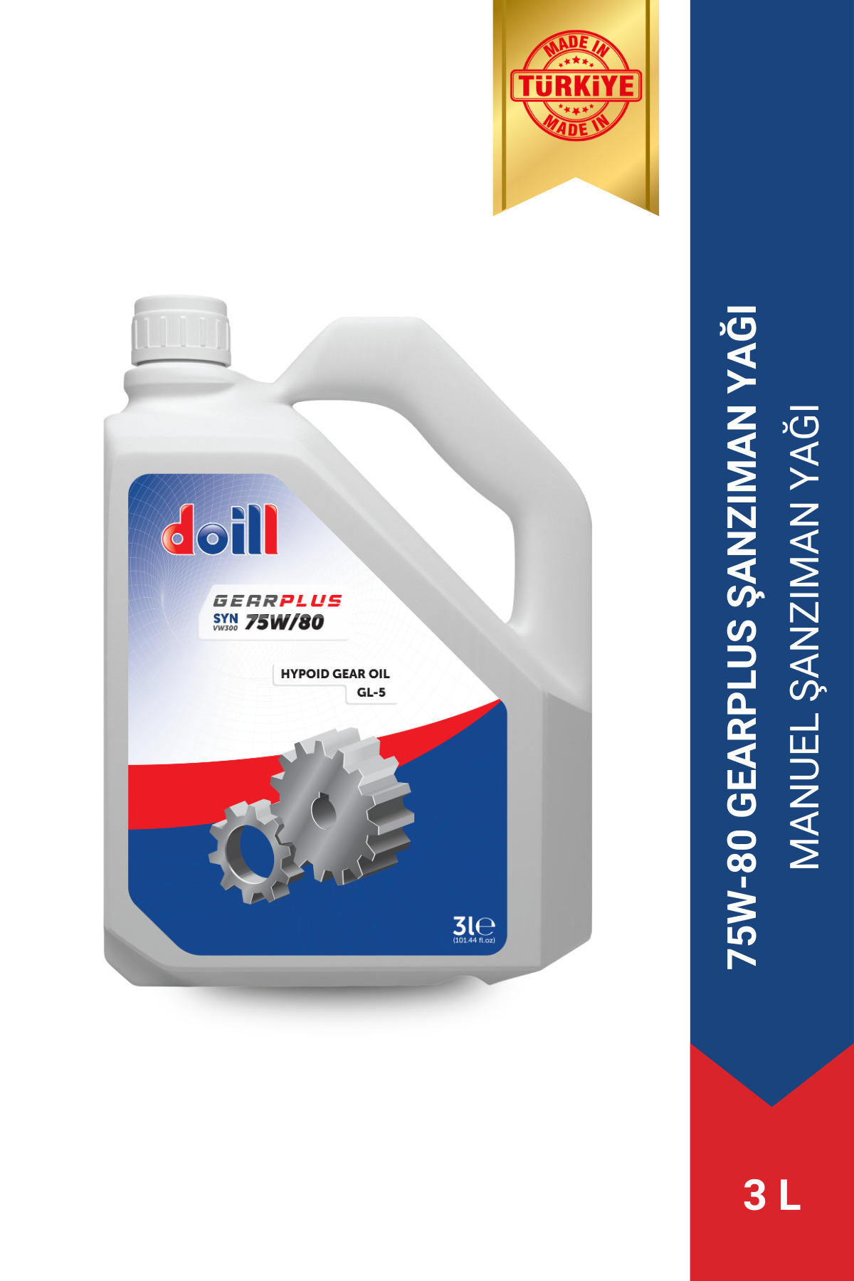 doill Gearplus 75w-80 3 Litre Tam Sentetik Gl-4 Manuel Şanzıman