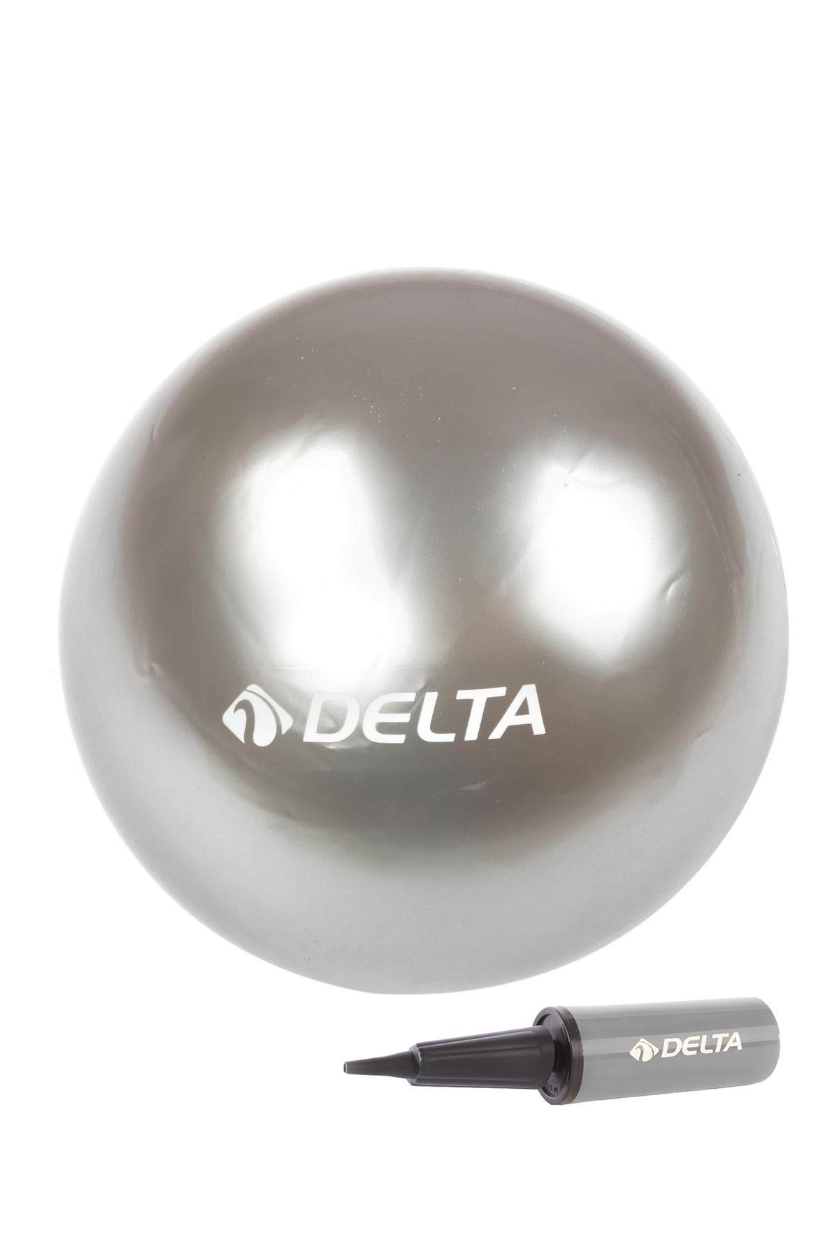Delta 25 cm Gümüş Pilates Denge Egzersiz Topu + Pilates Topu Pompası