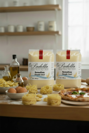 Padella Semolina Sarı irmik Unu Makarna Pizza Yapımına uygun Özel Üretim 1000...