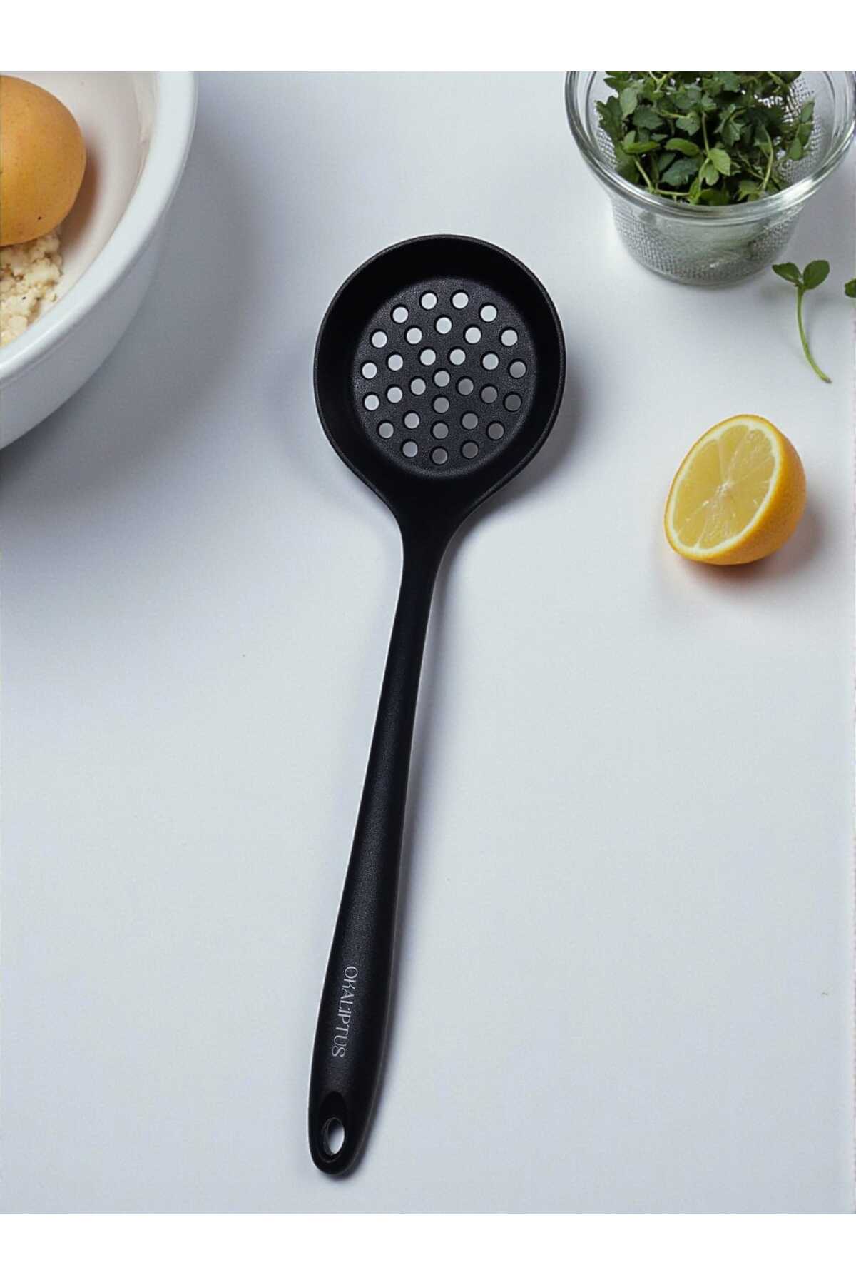 Hard Tip Heat Resistant Non-Stick Silicone Skimmer 33 Cm